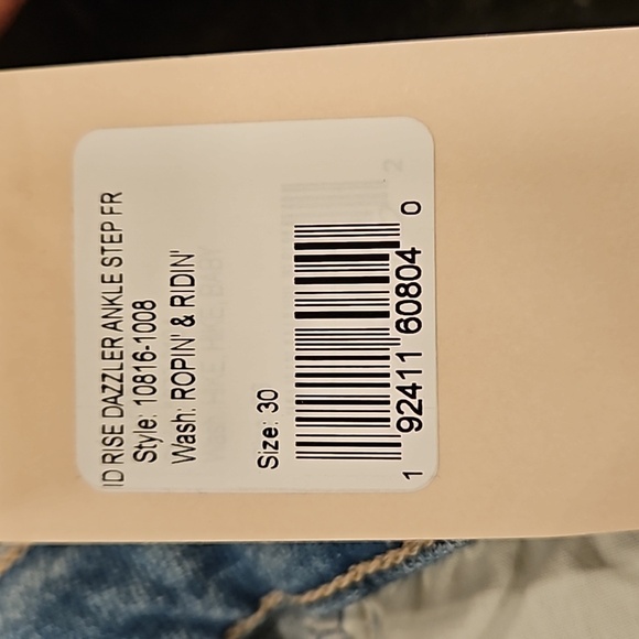 💕MOTHER💕 The Mid Rise Dazzler Ankle Step Fray Jeans ~ Ropin' & Ridin' 30 NWT - Picture 15 of 16